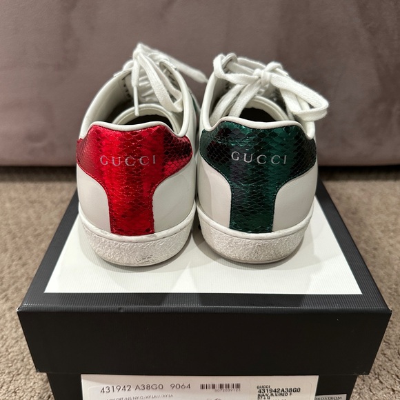 WOMEN'S GUCCI ACE SNEAKER WITH BEE - Picture 4 of 7